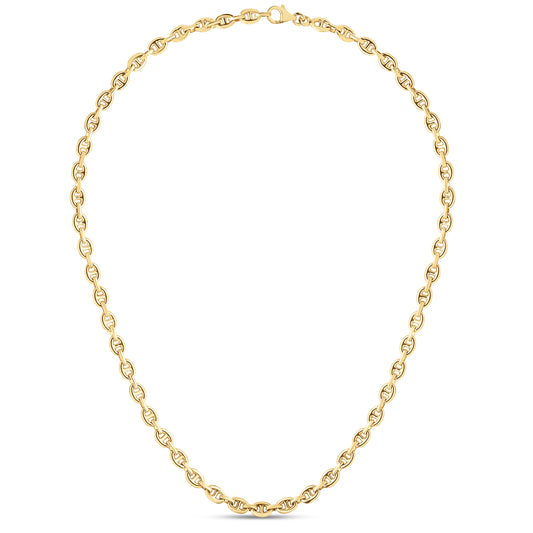 14K Puffed 5.4mm Mariner Bracelet
