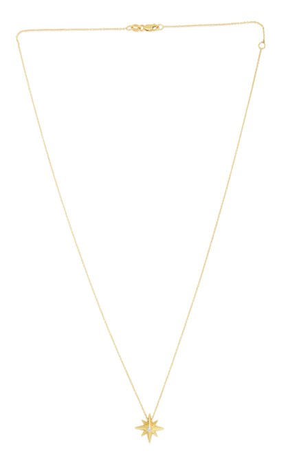 14K Gold Diamond North Star Necklace