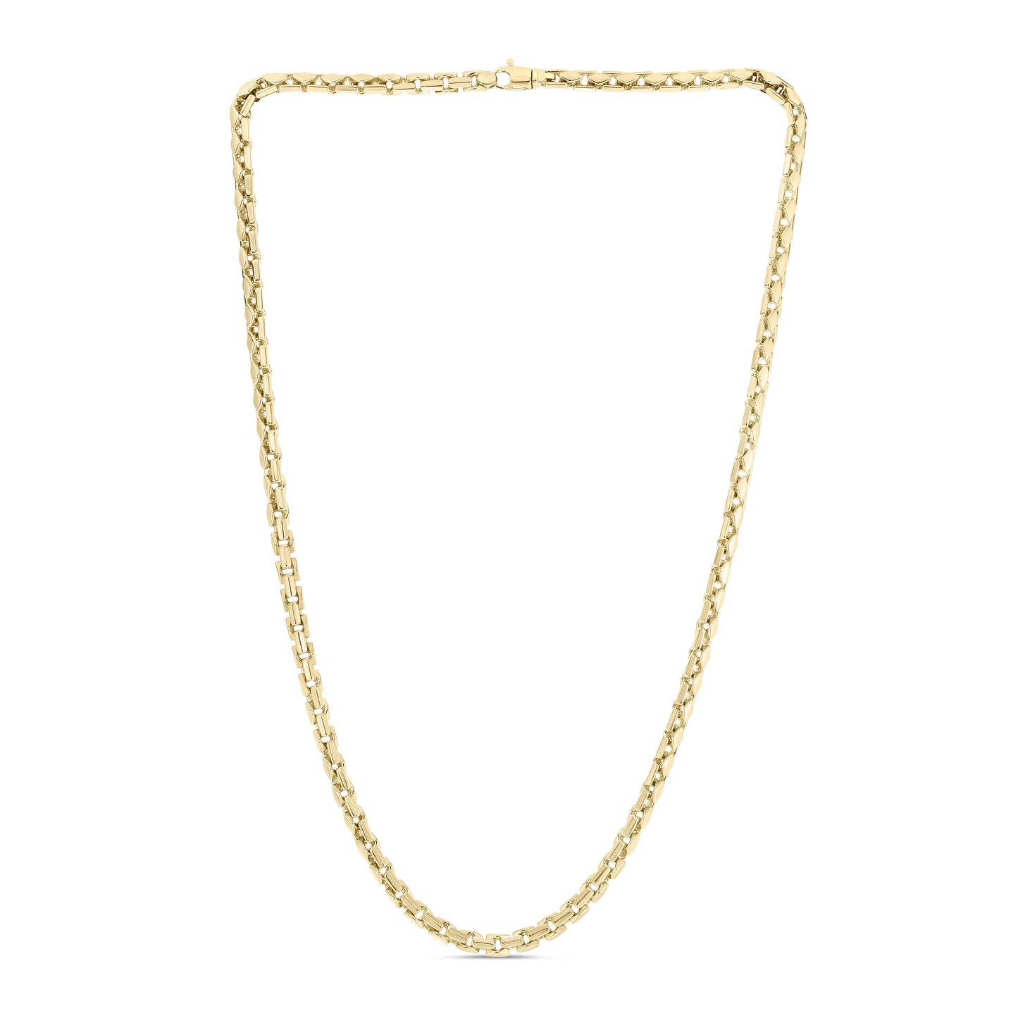 14K 5mm Men's Fancy Box Chain