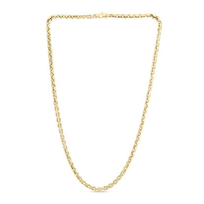 14K 5mm Men's Fancy Box Chain