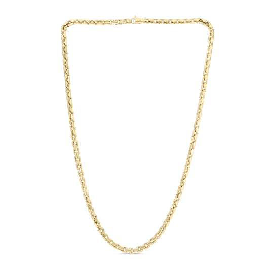 14K 5mm Men's Fancy Box Chain