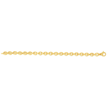 14K Gold Polished Oval Rolo Inspired Link Chain