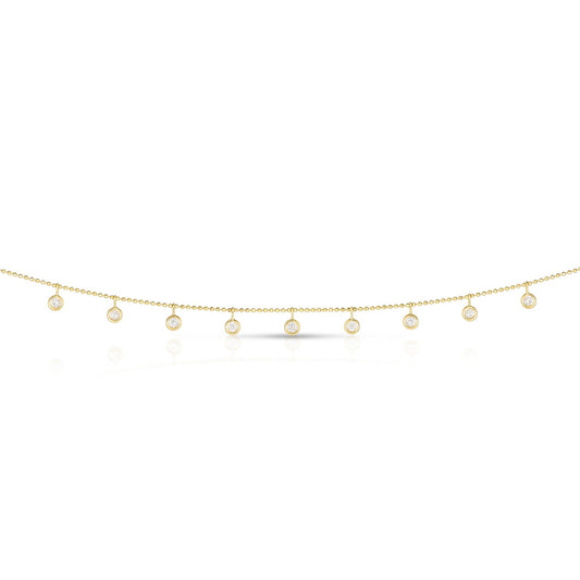 14K Gold .50ct Dangling Diamonds Necklace
