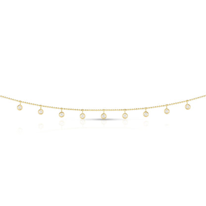 14K Gold .50ct Dangling Diamonds Necklace