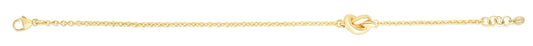 14K Gold Polished Puffed Love Knot Bracelet