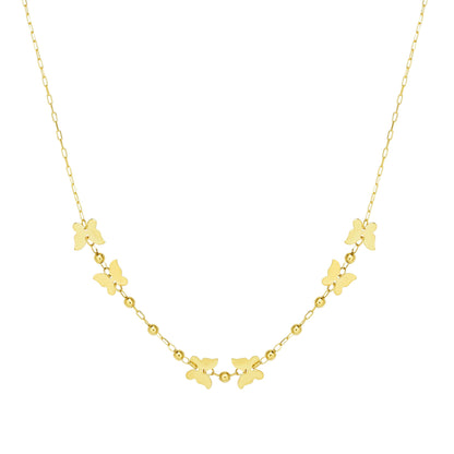 14K Gold Butterfly Necklace