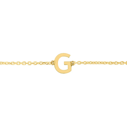 14K Mini Initial G Necklace