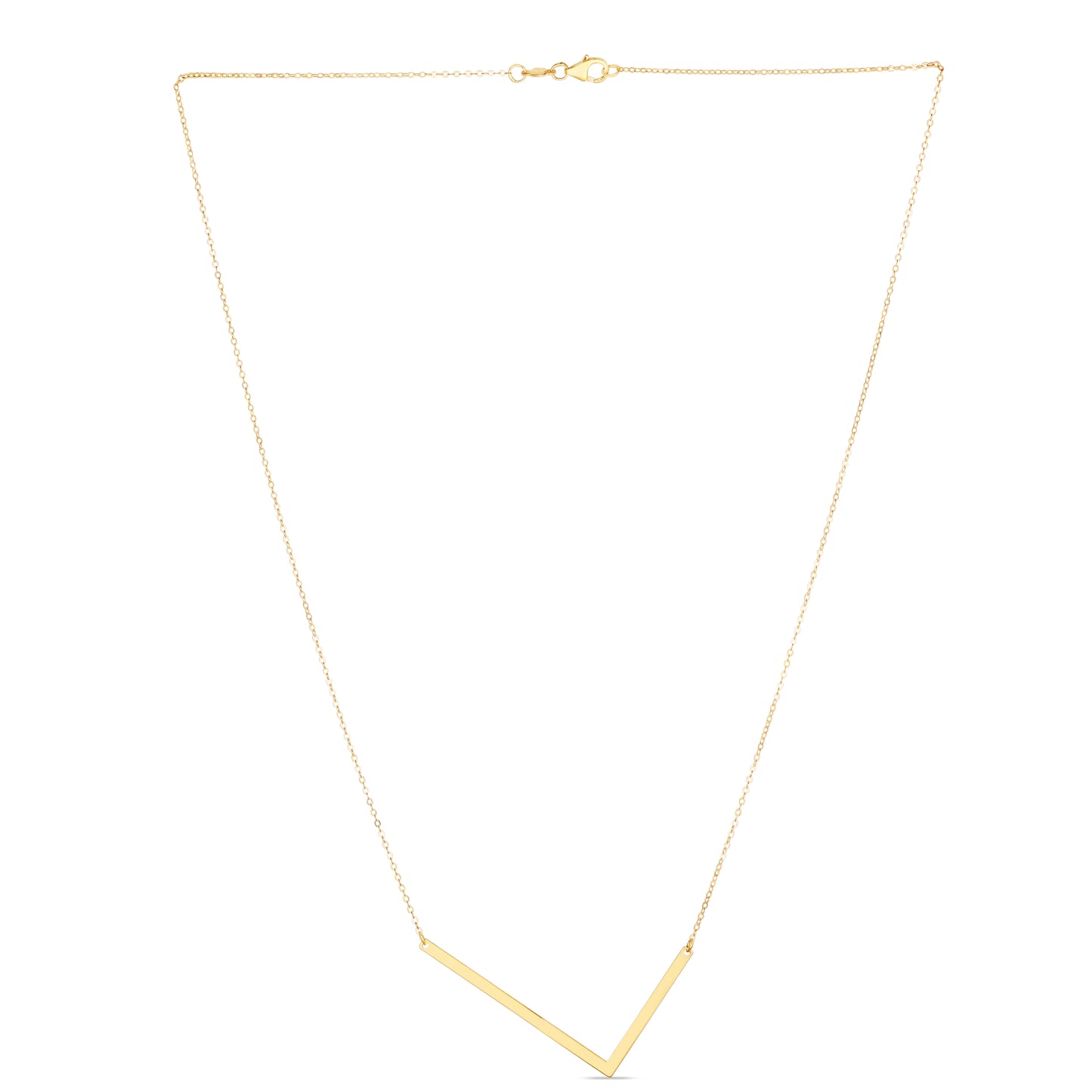 14K Gold Large Initial L Necklace