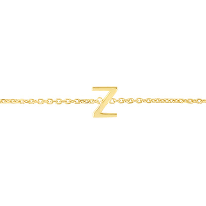 14K Mini Initial Z Necklace