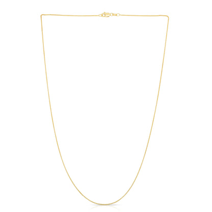 14K Gold .6mm Round Wheat Chain