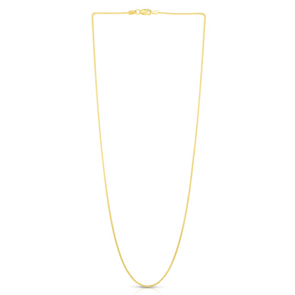 14K Gold 1mm Round Wheat Chain