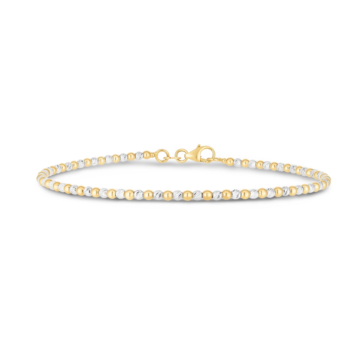 14K Twotone Pallina Bead Bracelet