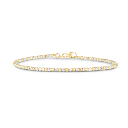 14K Twotone Pallina Bead Bracelet