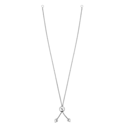 14K Gold Round Wheat Chain with Ball Slide Friendship Bracelet