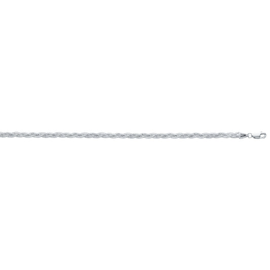 14K Gold 3.5mm Braided Fox Chain