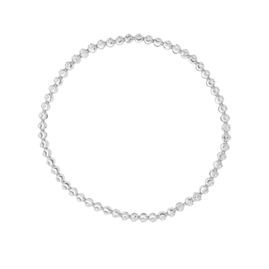 14K MoonCut Bead Stretch Bracelet