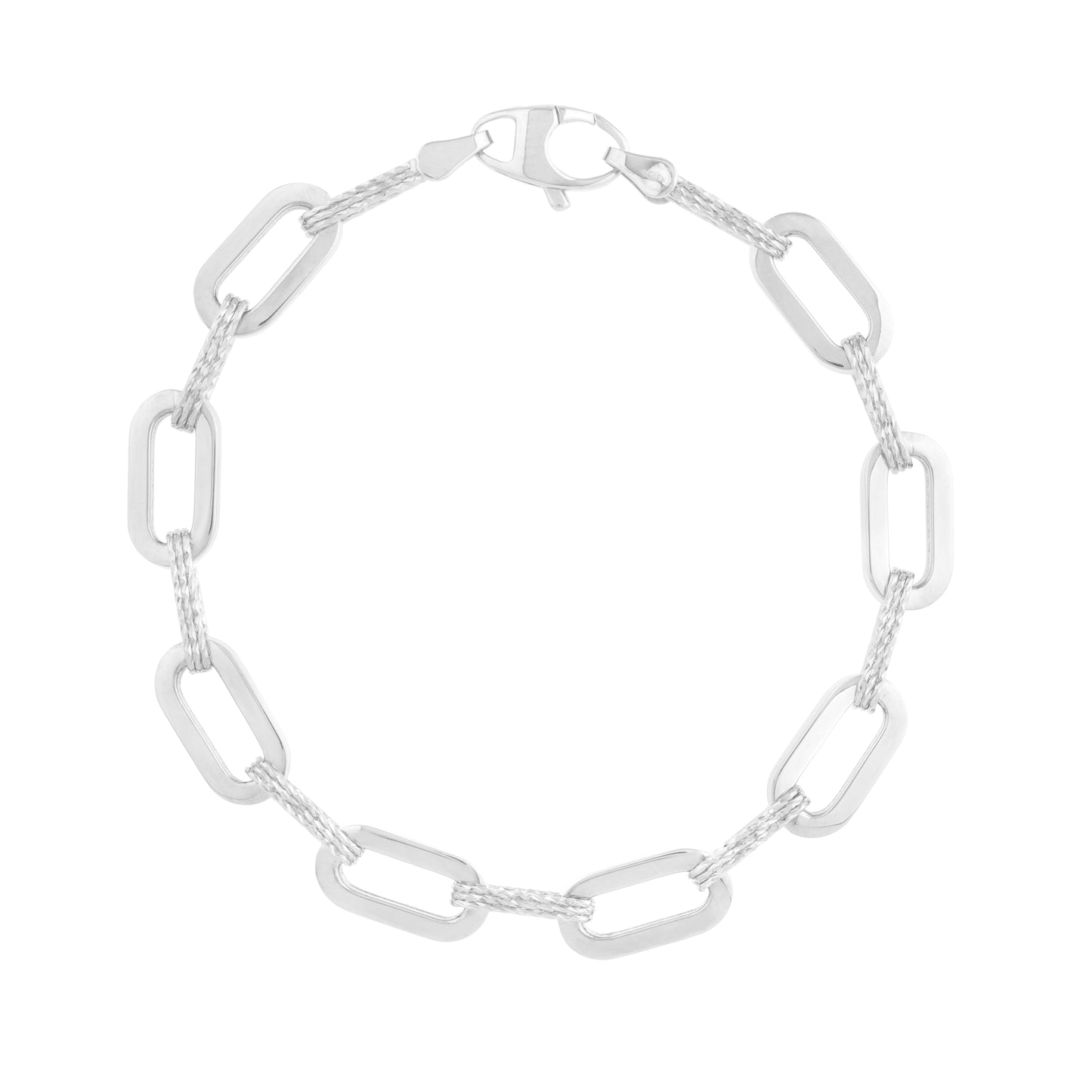 14K 7mm Diamant�������� Paperclip Bracelet