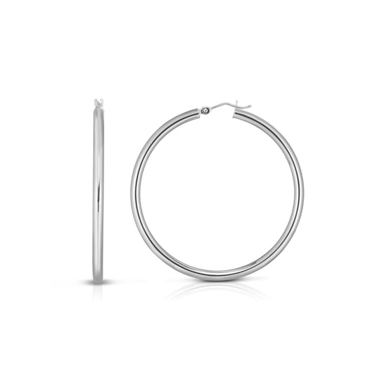 14K Gold 3x20mm Hoops