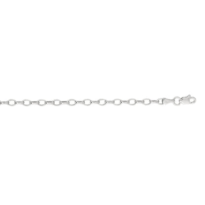 14K Gold 3.2mm Lite Oval Rolo Chain