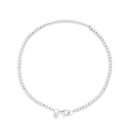 14K Gold Bead Bar Bracelet