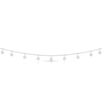 14K Gold .25ct Dangling Diamonds Necklace