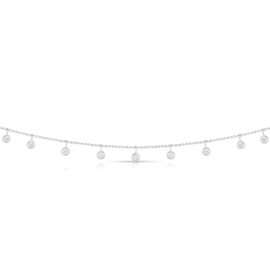14K Gold .25ct Dangling Diamonds Necklace
