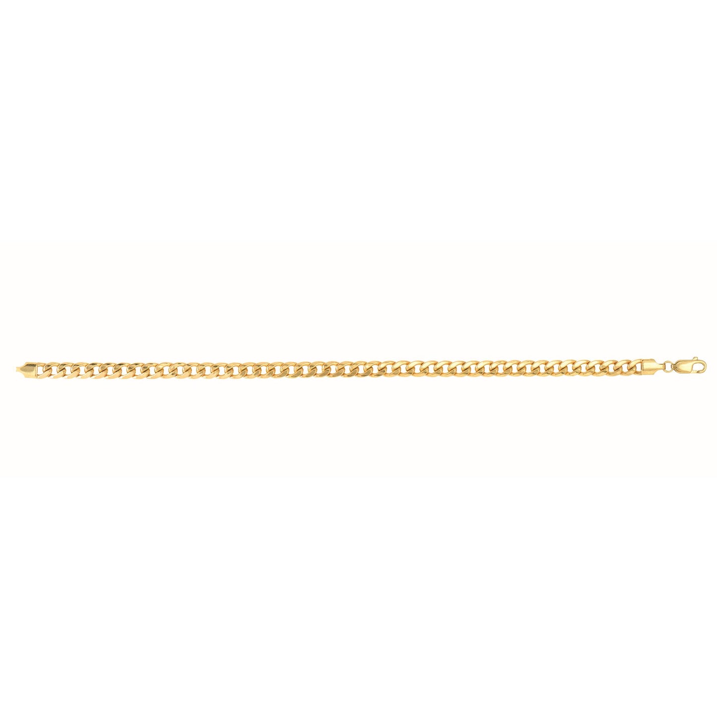 10K Gold 4.5mm SemiSolid Miami Cuban