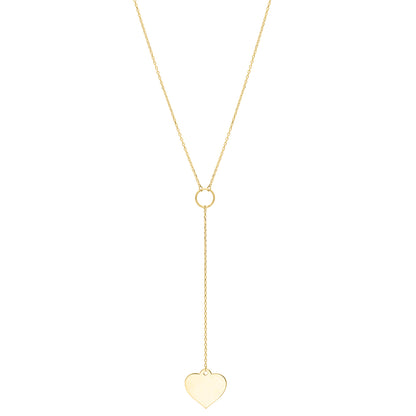 10K Lariat Heart Necklace