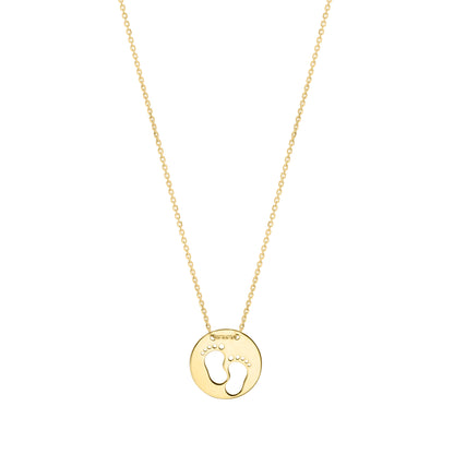 10K Baby Footprints Necklace